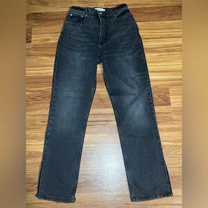 Abercrombie & Fitch The 90's Straight Ultra High Rise Size 26/2s Black Washed